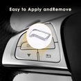 thumbnail image 5 of 12Pcs Car Styling Steering Wheel Button Covers Trim Stickers for Mercedes Benz GLC X253 2015 2016 & C Class W205 2014 2015 Silver ABS, 5 of 5