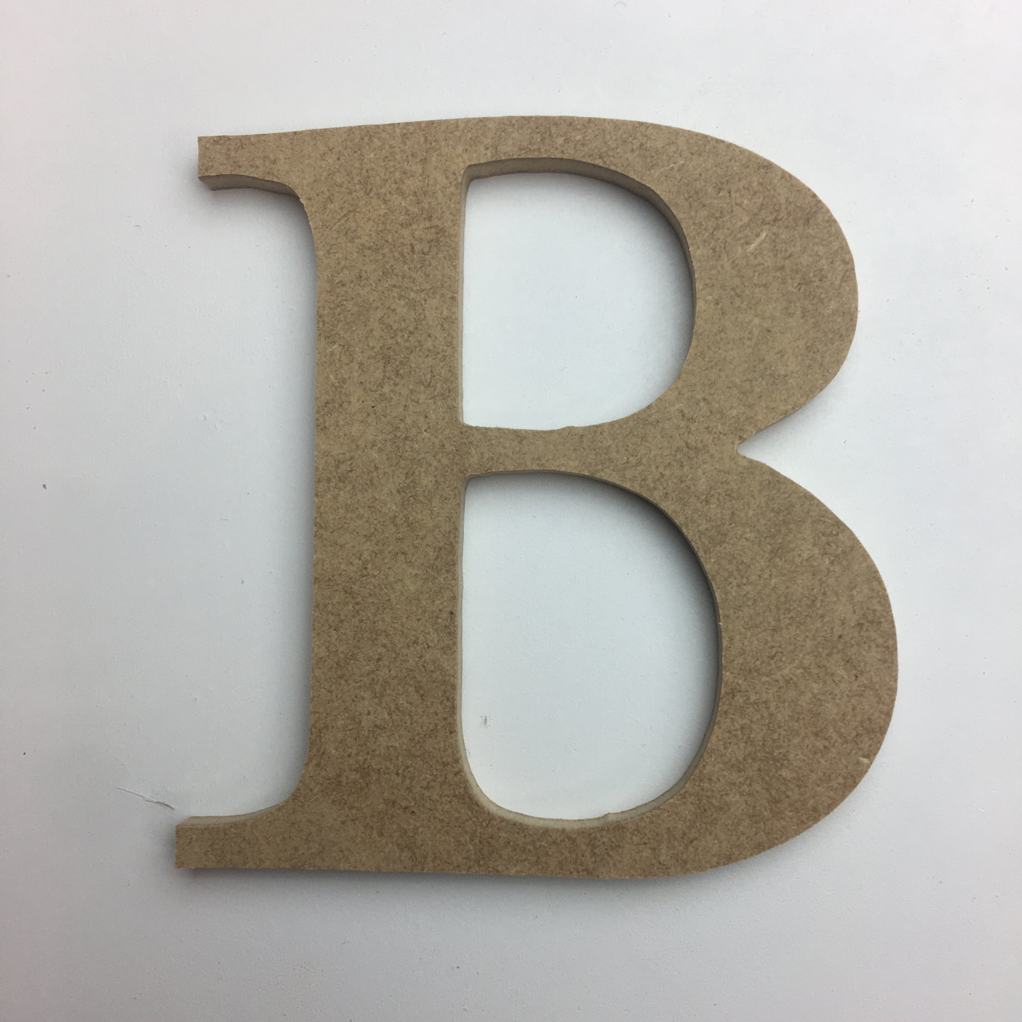 Wood Craft Letter 4" Tall B, Unfinished Wooden Wall Letter, Times Font, BuildACross
