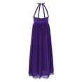 thumbnail image 2 of iEFiEL Girls Chiffon Scoop Neck Flower Girl Dress Wedding Bridesmaid Birthday Party Dress Purple 12, 2 of 7