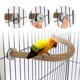 thumbnail image 5 of Columpio de percha con soporte de madera natural para pájaros y loros, forma de U La forma única de las perchas proporciona un excelente ejercicio para los pies, 5 of 5