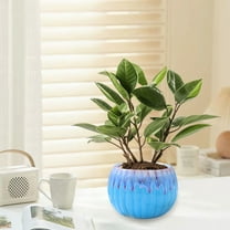 YOTQUSKI Ceramic Pumpkin Planter, Colorful Planter, Handmade Flower Vase for Fall Halloween Thanksgiving Farmhouses Home Room Office Decorations