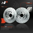 thumbnail image 6 of A-Premium 10.55 inch(268 mm) Rear Drilled and Slotted Disc Brake Rotors + Ceramic Pads Kit Compatible with Select Buick and Chevrolet Models - Encore, Cruze, Cruze Limited 2016, Sonic, Trax, 6-PC Set, 6 of 9