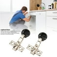 thumbnail image 4 of 50 Soft Close Hinges for Kitchen Cabinets Hidden Self Closing Cabinet Hinges, 3 Way Adjustability, Cold Rolled Steel Plate, 4 of 8