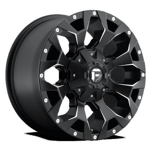 Fuel 1PC Aluminum Rim D546 ASSAULT 17X9in Matte Black Milled Finish, D54617907050