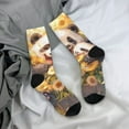 thumbnail image 5 of Haiem Cute Panda Sunflower Pattern Crew Socks – Soft & Durable Moisture-wicking Socks, Stay-Up Fit for Business, Work, and Casual Wear Size 5-11, 5 of 6