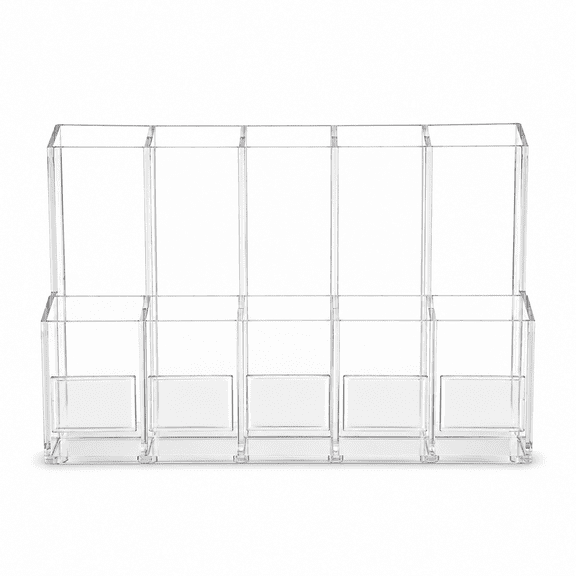 Straw Holder for Cabinet Door, Acrylic Straw Organizer Storage for Kitchen, 9.5'' Large Tumbler Straw Dispenser for Counter/Cupboard, Kitchen Accessories Container with Strong Adhesion, Split Design
