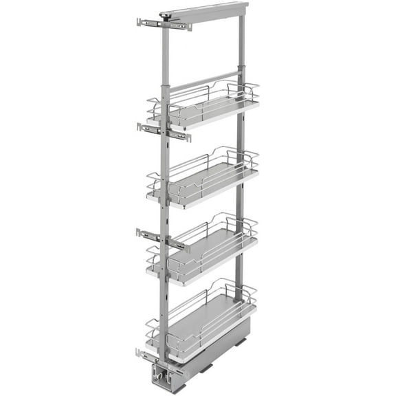 Rev-A-Shelf 5350-08 Contemporary 9-5/8"W X 50-3/4"H Soft Close Narrow Solid Shelf Pull Out