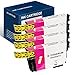thumbnail image 3 of INK4WORK 4 Pack 200XL Magenta Remanufactured Ink Cartridge Replacement for Epson T200XL T200 XL Expression XP-410 XP-400 XP-310 XP-200, Workforce WF-2520 WF-2530 WF-2540 (Magenta, 4-Pack), 3 of 4