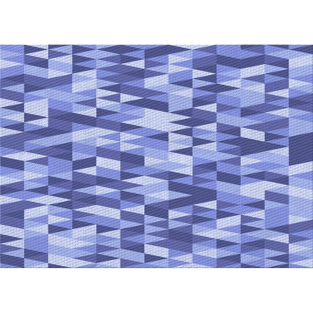 Ahgly Company Tapis d'Intérieur Lavable en Machine Rectangle Transitionnel Jeans Bleu, 5 Pieds x 7 Pieds