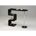 thumbnail image 2 of IN Room Furniture Designs Modern Wood and Metal Bar Table in Black/Chrome, 2 of 4
