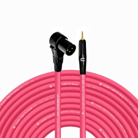 Coluber Cable Right Angle Male XLR - 3.5 TS Male 3-Pin Microphone Connector