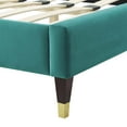 thumbnail image 6 of Modway Emerson Performance Velvet Full Platform Bed in Teal, 6 of 10