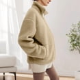 thumbnail image 4 of Taqqpue Women's Fleece Jacket with Baby Carrier Pocket, Warm Maternity Coat for Mom, Zip up 2-in-1 Baby Wearing Outerwear, 4 of 9