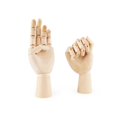 thumbnail image 1 of 7inch Wooden Sectioned Opposable Articulated Left/Right Hand Figure Manikin Hand Model for Drawing, Sketching, Painting (Left+Ri, 1 of 5
