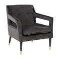 thumbnail image 3 of SAFAVIEH Mara Mid-Century Retro Tufted Accent Chair, Shale, 3 of 11