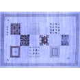 thumbnail image 1 of Ahgly Company Machine Washable Indoor Rectangle Abstract Blue Contemporary Area Rugs, 7' x 10', 1 of 4