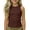 Brown, variant on Girls Tank Tops Kids Athletic Racerback Crewneck Sleeveless Undershirts Tops Dance Workout Yoga Shirts For Teen