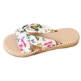 thumbnail image 5 of Rokment Women's Butterfly Beach Slides Sandals 2026 Summer Bohemian Comfortable Casual Waterproof Straw Footbed Platform Walking Dress Slip on Slippers for Indoor Outdoor B Size 8, 5 of 6