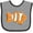 Heather and Black, variant on Inktastic Clown Fish Boys or Girls Baby Bib