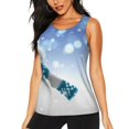 thumbnail image 1 of Fotbe Christmas Snowman In The Snow Blusas Sin Mangas para Mujer – Estilo Casual, Corte Suelto, Slim-Fit, Cuello Redondo Deportivo, Tops de Verano para Gimnasio y Yoga-Medium, 1 of 7