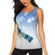 thumbnail image 1 of Balery Christmas Snowman In The Snow Camiseta sin mangas estampada ligera para mujer, tops de entrenamiento sin mangas, camisetas de yoga transpirables de secado rápido.-Large, 1 of 7