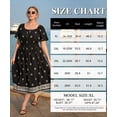 thumbnail image 5 of CASSIE LIZ Dresses for Women Summer Midi Womens Boho Short Sleeve Scoop Neck Loose Fit Sun Dresses with Pocket Floral/Tropical/Solid (XL-5XL), 5 of 5