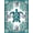 Teal Blue, Pattern 14, variant on ODIKA Turtle Stained Mosaic Ocean Border Entryway Teal Beachy Nautical Flowing Dynamic for Playroom, Bedroom, Reading Nook, Pet Friendly & Kids Safe Play