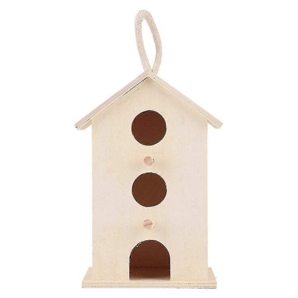 Hanging Wooden Bird Nests House Breeding Resting Box Supplies Outdoors Garden for Parrots 2025