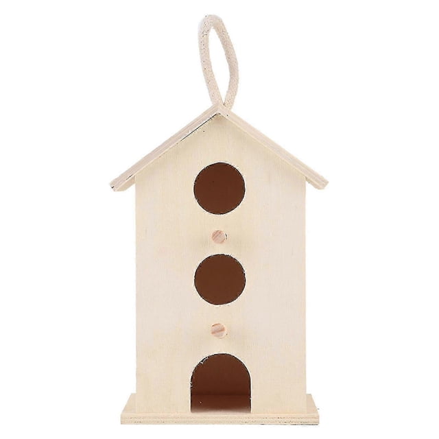 Hanging Wooden Bird Nests House Breeding Resting Box Supplies Outdoors Garden for Parrots 2025