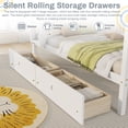 thumbnail image 4 of Twin-Over-Twin Wood Bunk Bed Convertible into 2 Platform Beds, Kids Storage Bed Frame with 2 Drawers, Ladder & Safety Guardrails, 4 of 8