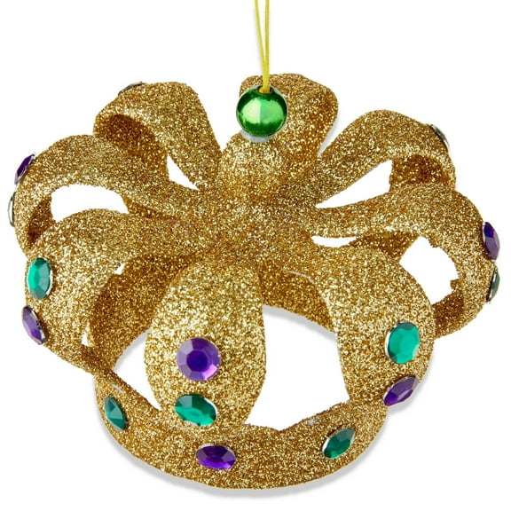 Mardi gras Tree NOLA, New Orleans Ornament Christmas Holiday Bourbon st French Quarter 504 NOLA garland wreath decoration or mini tree topper