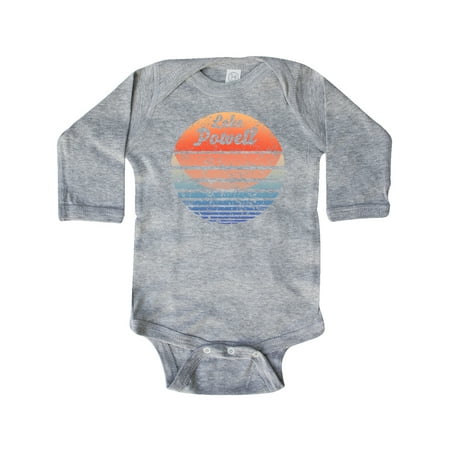 

Inktastic Lake Powell Distressed Retro Sunset Gift Baby Boy or Baby Girl Long Sleeve Bodysuit