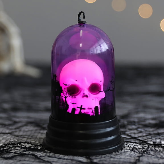 Halloween Decorations Halloween Decor-Halloween Decorations Indoor-Light Up Ghost in Glass Cloche-Cute Ghost with Light for Home Kitchen Mantel Tabletop Party Decor and Holiday Decorations
