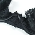 thumbnail image 4 of Women's Balconette Bra Sexy Lace Bra Embroidered Sheer Unpadded Unlined Bra See Through Bra, 4 of 7