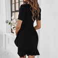thumbnail image 6 of Kureaily Women Dress Fashion Color Sleeveless Sleeve Sexy Short Mini Women's Dress, 6 of 6