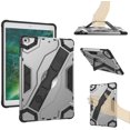 thumbnail image 5 of Golden Sheeps Compatible for iPad 9/8/7 Generation Case (2021/2020/2019) 10.2 Inch Heavy Duty Drop Proof Armor Slim Full-Body Protection Handle Stand Case (Silver), 5 of 8
