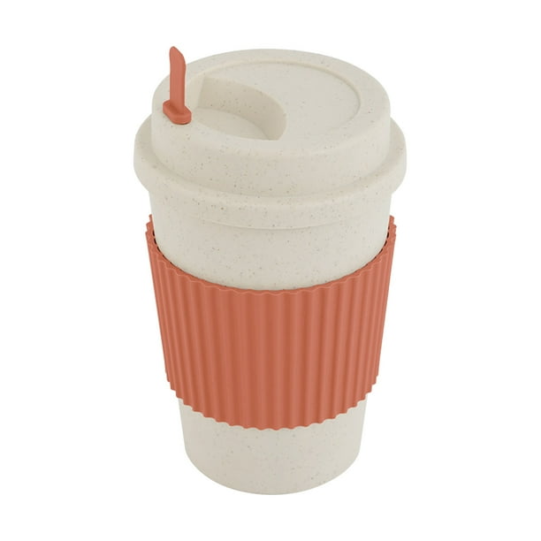 Yhmxh Utensilios de cocina Taza de café de paja de trigo para exteriores, a prueba de fugas, con varilla para mezclar Muebles para cocina Accesorios de cocina Mueble organizador cocina