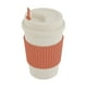 thumbnail image 2 of Vaso De Plástico Taza de café rosa de plástico a prueba de fugas con tapa y varilla para remover bebidas calientes (1 unidad) Rkxzt, 2 of 8