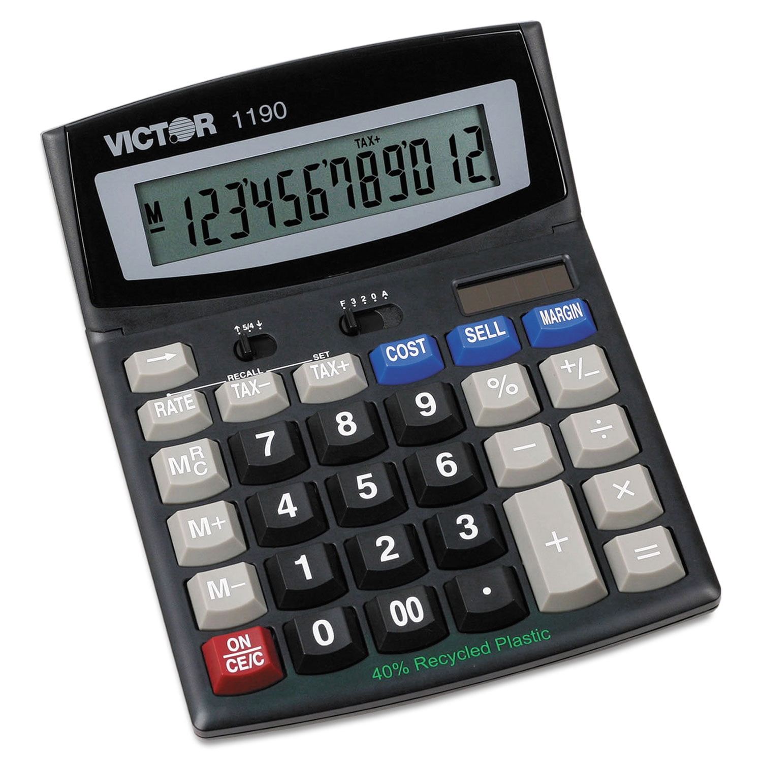 12-Digit LCD Business Desktop Calculator 1200-4 2/Pack Sold As 1 Pack Victor 