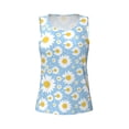 thumbnail image 4 of Haiem Daisies Flowers Workout Tank Tops for Women, Athletic Sports Slim-Fit Tank Tops, Compression Sleeveless Dry Fit Shirts,Athletic Shirt-Large, 4 of 9