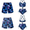 thumbnail image 6 of XYZCANDO Tie Dye Hawaiian Couple Matching Swimwear Beach Outfit Men Board Shorts Women Plus Size Bikini Matching His and Hers Swimsuit Set for Summer Beach Pool Vacation Resort Wear, 6 of 6