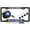 Black - Style 2, variant on [Officially Licensed Product] - U.S. Navy Proud Parent with Eagle, Anchor Logo - Domed Custom-Made Personalized Narrow Thin Top 4 Hole Metal Car License Plate Frame & Free caps - Black Frame (Qty: 1)