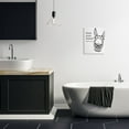 thumbnail image 2 of Stupell Industries Wash Your Hands Donkey Quote Bathroom Animal Humor Canvas Wall Art Design by Lettered and Lined, 16" x 20", 2 of 6