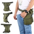 thumbnail image 3 of Bolsa para pierna con cintura baja y múltiples bolsillos, bolsa para muslo de carreras de motocicletas de utilidad militar (verde militar) YUNYI BRAND  Deportes, 3 of 8