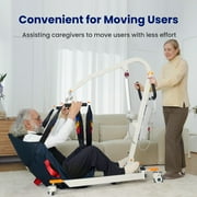 VOCIC Electric Patient Transfer Lift, Hydraulic Body Lift for Elderly, Foldable, Home Care, 440LBS
