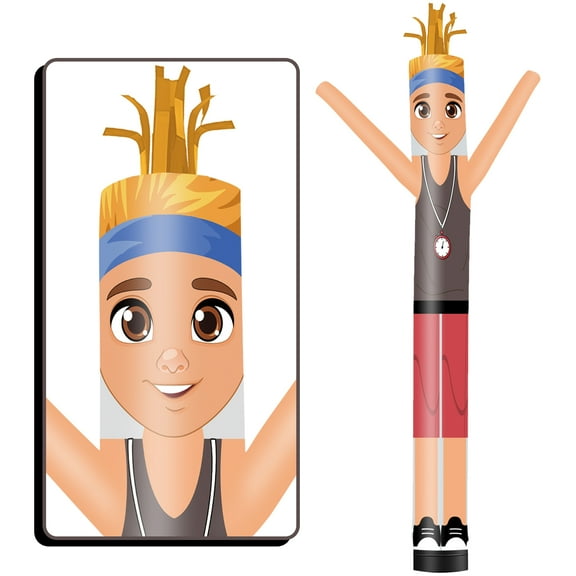 Fitness Coach Inflatable Tube Man Wacky Wavy Dancing Guy for Outdoor Decoration Advertising Business Promotion (Blower Not Included)