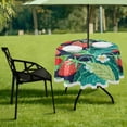 thumbnail image 7 of Coolnut Strawberry Pattern 60" Round Tablecloth with Zipper Umbrella Hole, Washable Spillproof Table Cloth Decorative for Picnic,Camping,Indoor and Outdoor, 7 of 7