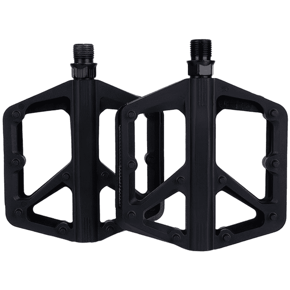Mosiee Long-Lasting Nylon Bike Pedals for Road Mountain Bikes with Dual Du Bearings Black