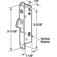 thumbnail image 2 of Mortise Lock, 3-11/16 in. Hole Centers, Vertical Keyway Position, Steel Construction, 2 of 2