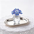 thumbnail image 4 of Mini jarrón de cristal con forma de flor | Figura floral brillante para la decoración del hogar, el coche o el escritorio | Flor de cristal hecha a mano en una base de jarrón transparente, 4 of 6